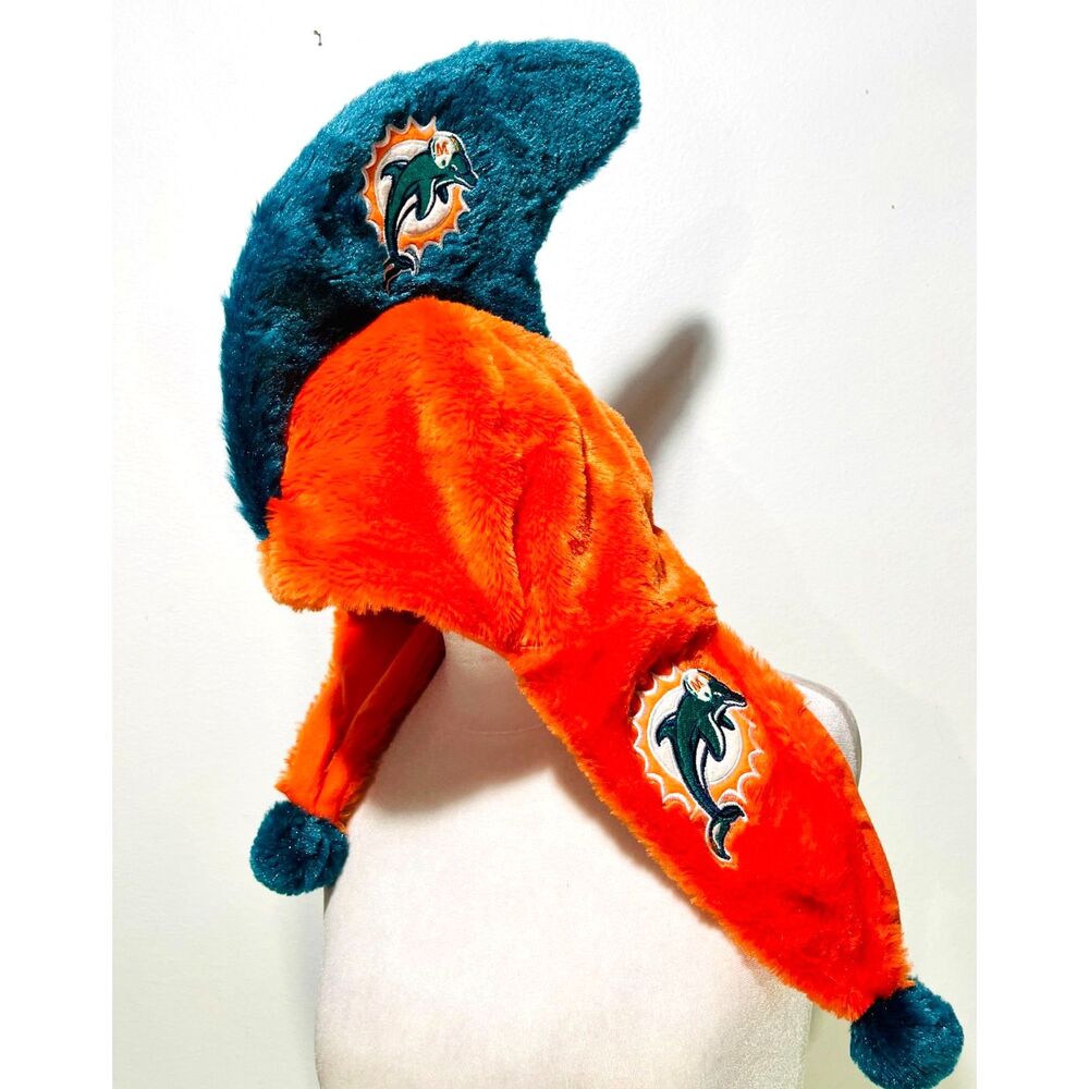 Miami Dolphins Forever Collectibles NFL logo plush fin hat football fan unisex
